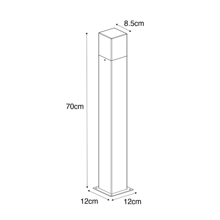 Moderná vonkajšia stojaca lampa 70 cm tmavosivá IP44 - Denmark