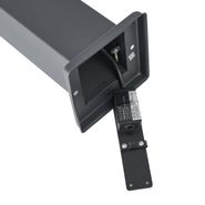 Utomhuslampa-mörkgrå-med-rökglas-45-cm-IP44-med-uttag-och-rörelsesensor---Malios