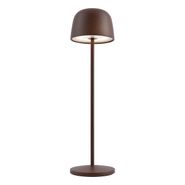 Table-Lamp-Rust-Brown-Incl.-LED-Rechargeable-with-Charging-Station-IP65---Raika