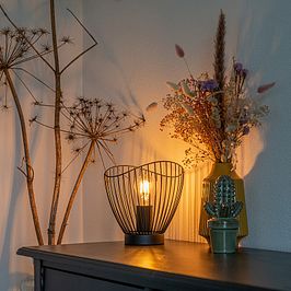 Moderna galda lampa melna 20 cm - Pua