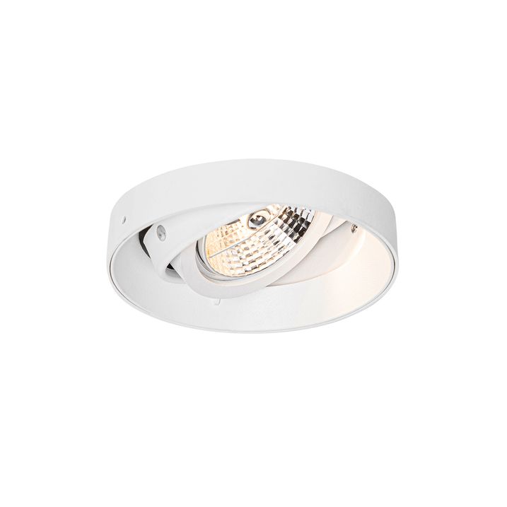 Spot encastré moderne blanc GU10 AR70 rond sans bordure - Oneon