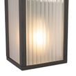 Zidna-lampa-za-spoljašnju-upotrebu-crna-sa-rebrastim-staklom-2-svetla-IP44---Charlois