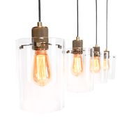 Scandinavische-hanglamp-brons-met-glas-4-lichts---Dome