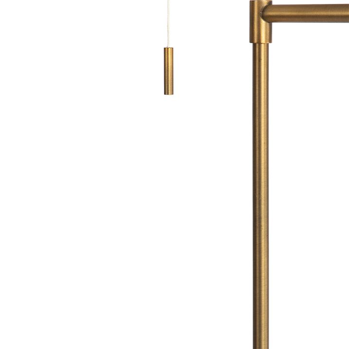 Lampa de podea bronz cu abajur alb si brat reglabil - Ladas Deluxe