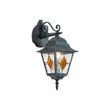 Lanterna-da-parete-vintage-da-esterno-nera-con-verde-antico-IP44---Antigua-Down