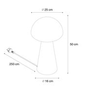 Lauko-grindų-lempa-juoda-50-cm---„Mushroom“