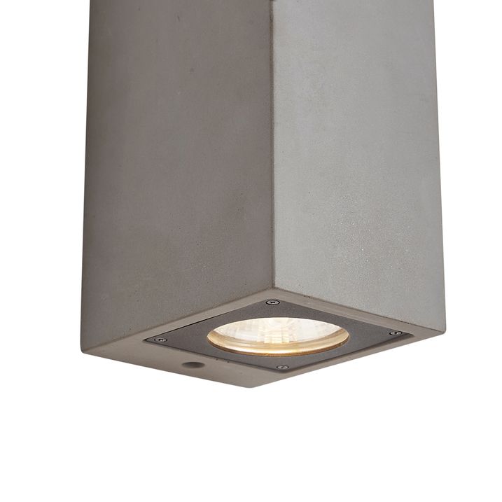 Lampada da parete moderna da esterno grigia a 2 luci IP44 - Pompei