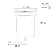 Moderne-utendørs-jordspot-svart-35-mm-justerbar-IP65---Delux