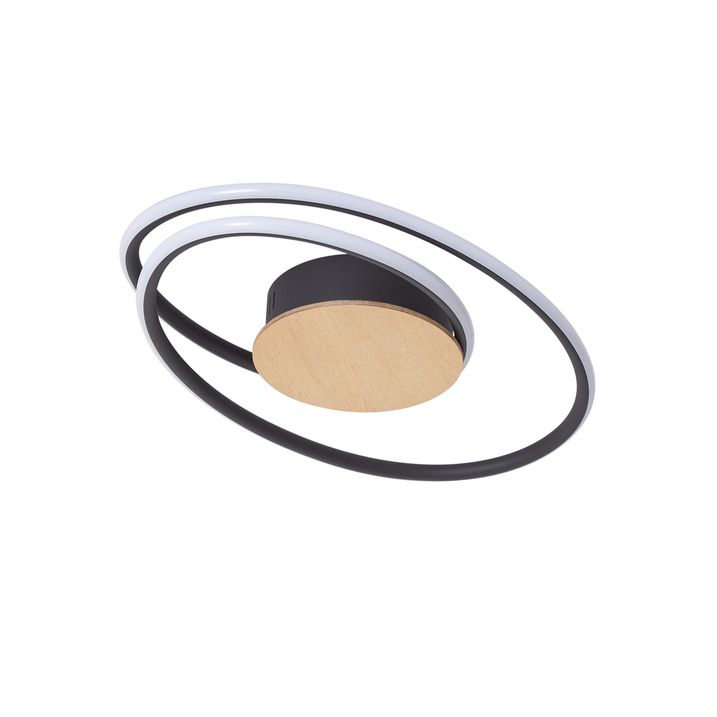 Plafonnier design en bois avec LED à intensité variable en 3 étapes - Rowan