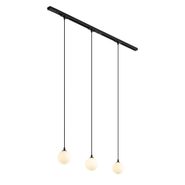 Sistema-de-iluminación-de-riel-moderno-negro-con-3-luces-colgantes-blancas-monofásico---Iconic-Perle