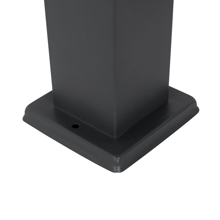 Venkovní lampa tmavě šedá 45 cm se zásuvkou IP44 - Malios