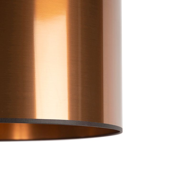 Závěsné svítidlo v art deco stylu bílé s měděným stínítkem 50 cm - Pendel