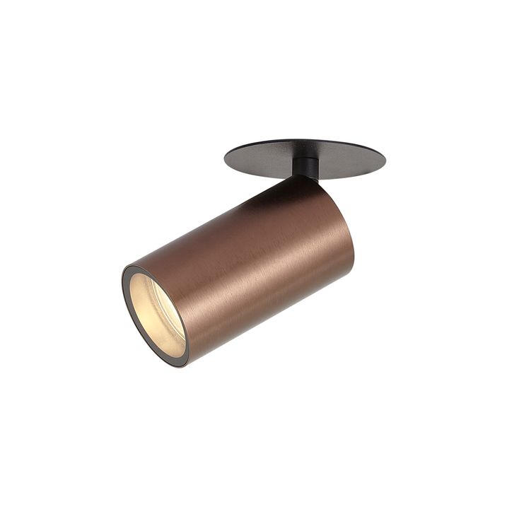 Modern Recessed Spotlight Dark Bronze GU10 50mm IP44 - Chels