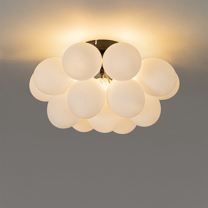 Zigbee G9 Dahil Akıllı Tavan Lambası Siyah Opal Camlı 4 Işıklı - Uvas