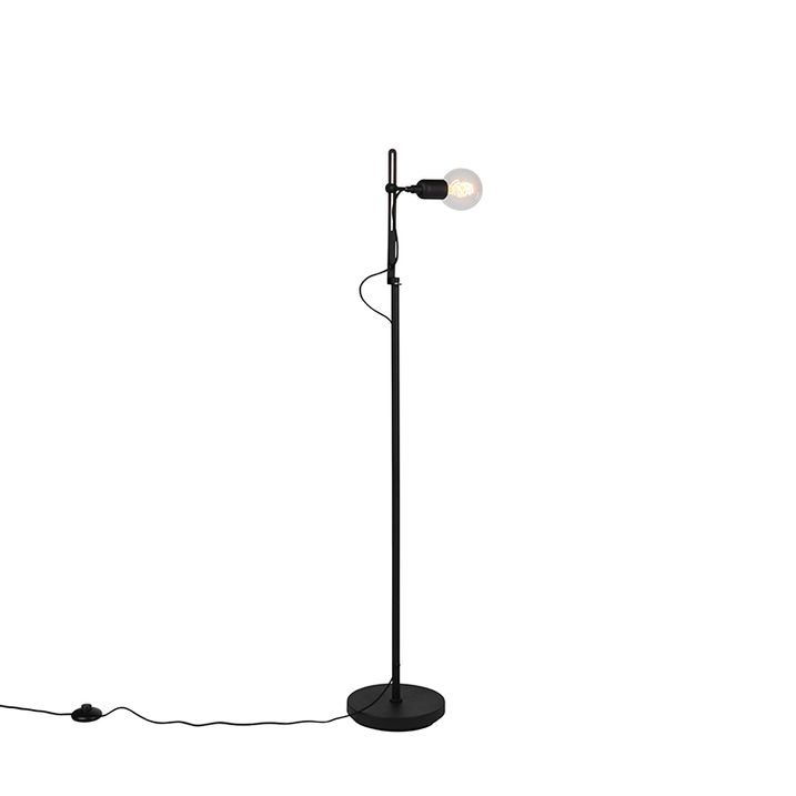 Priemyselná stojaca lampa čierna - Slide