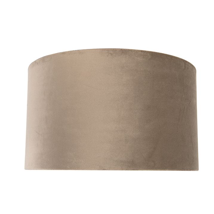 Velour Lampshade Taupe 35/35/20 with Gold Interior