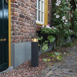 Moderne staande buitenlamp 50 cm donkergrijs IP44 - Denmark