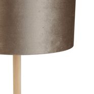 Lampadaire-en-bois-avec-abat-jour-en-velours-taupe-40cm---Mels