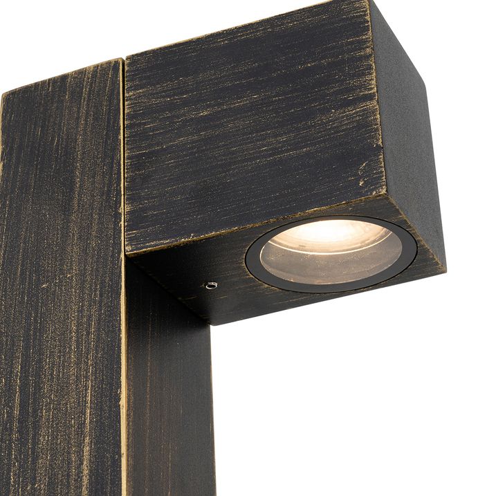 Industrielle Stehleuchte für den Aussenbereich Antik-Gold 80 cm IP44 - Baleno