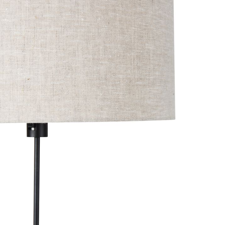 Állólámpa fekete állítható világos szürke árnyékolóval 50 cm - Parte