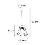 Lampă-suspendată-retro-neagră-25-cm---Granny-Frame