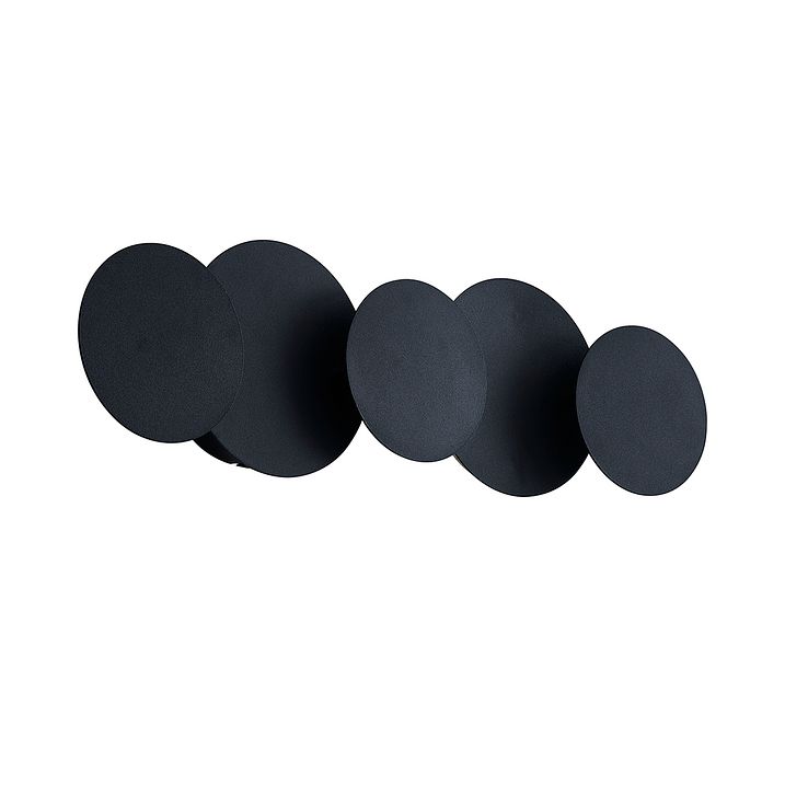 Modern Wall Lamp Black incl. LED 3-Step Dimmable 5-Lights - Sunrise