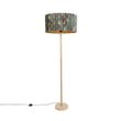 Wooden-Floor-Lamp-with-Oval-Velvet-Shade-Leaf-Design-50cm---Mels
