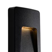 Vonkajšia-nástenná-lampa-čierna-obdĺžniková-vrátane-LED-IP65---Gem