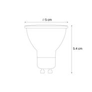 Ampoule-LED-GU10-50 mm-à-intensité-variable-claire-4,9 W-500 lm-2 700 K