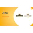 Lámpara-de-techo-retro-bronce-con-cristal-beige---Jina