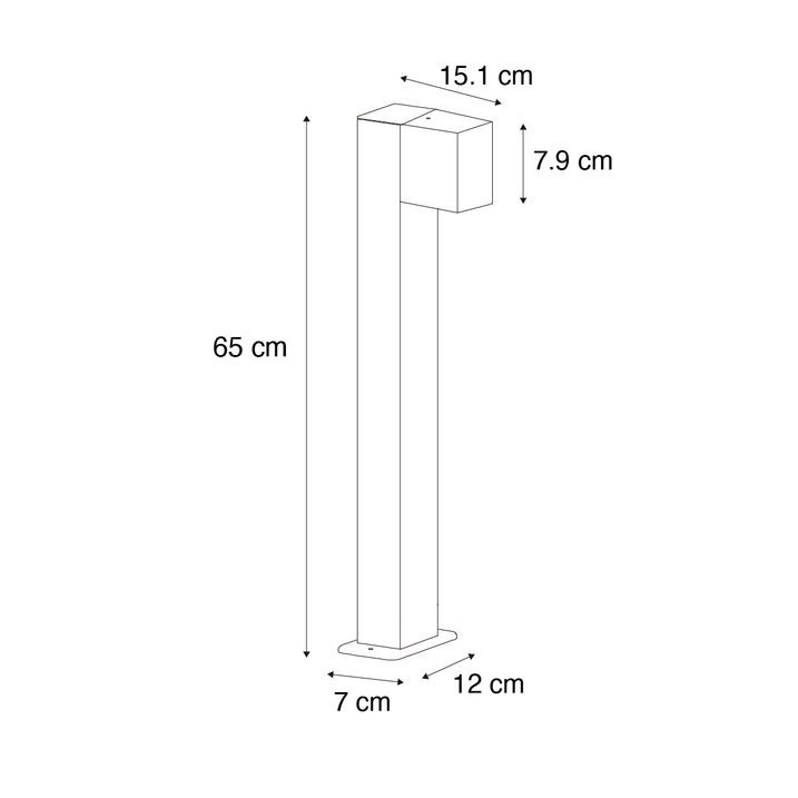 Okos kültéri állólámpa antracit 65 cm IP44 WiFi GU10-zel - Baleno