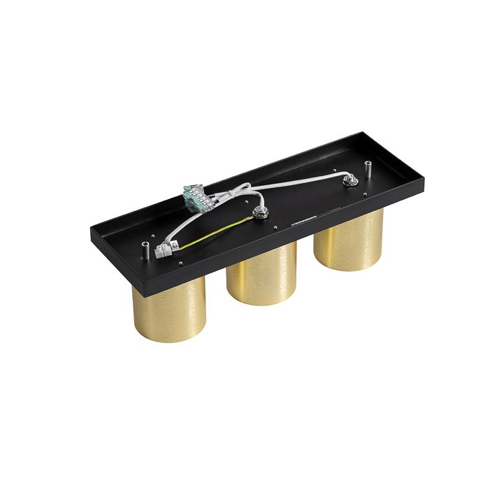Moderne plafondspot zwart met goud 3-lichts - Tubo