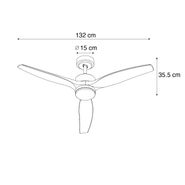 Ventilatore-da-soffitto-bianco-con-stampa-legno-132-cm-con-LED-dimmerabile-con-telecomando---Joly