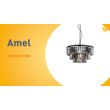 Moderne-kroonluchter-zwart-met-smoke-glas-9-lichts---Amel