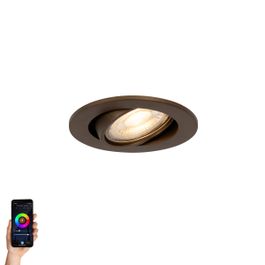 Chytré zapuštěné bodové svítidlo tmavě bronzové, naklápěcí, vč. Wifi GU10 50mm - Cisco
