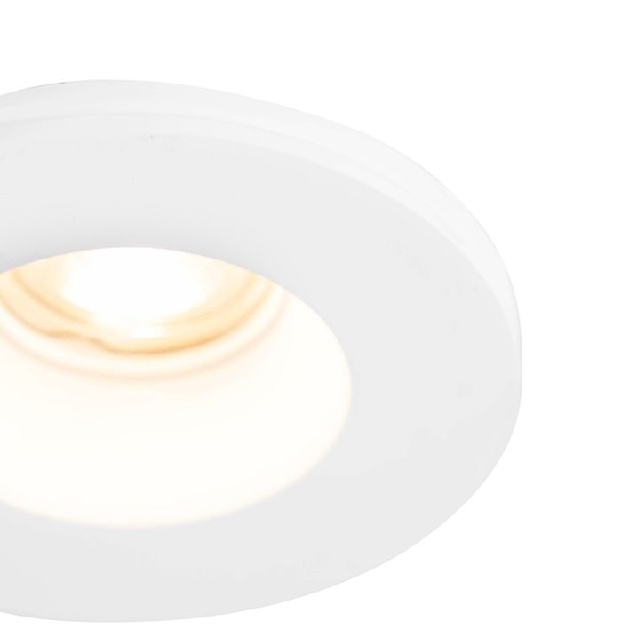 Set of 6 Recessed Spotlights White 13 cm Round - Gypsy Stucco