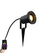 Moderner-Smart-Strahler-schwarz-mit-Kabel-und-Stecker-200cm-inkl.-WiFi-GU10-IP65---Basic