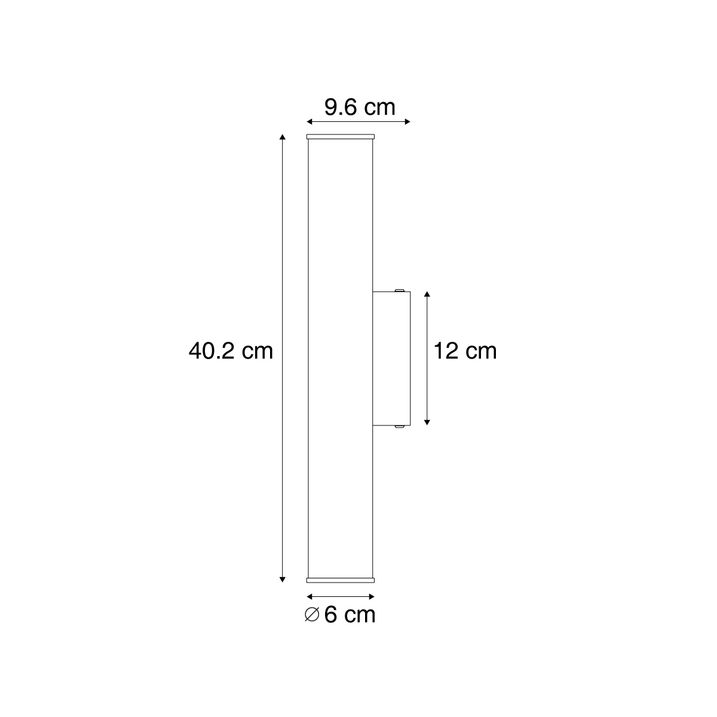 Japandi wandlamp messing en alabaster incl. LED 3-staps dimbaar - Josephine