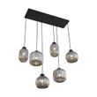 Smart-Pendant-Lamp-Black-with-Smoke-Glass-6-Lights-Incl.-WiFi-A60---Ana