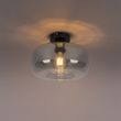 Smart-plafondlamp-zwart-met-smoke-glas-incl.-Wifi-A60---Bizle