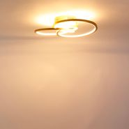 Deckenleuchte-Gold-45-cm-inkl.-LED-3-stufig-dimmbar---Rowin