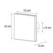 Dizajnerska-zidna-lampa-siva-aluminijumska-15-cm-uključujući-LED-9W---Skyf
