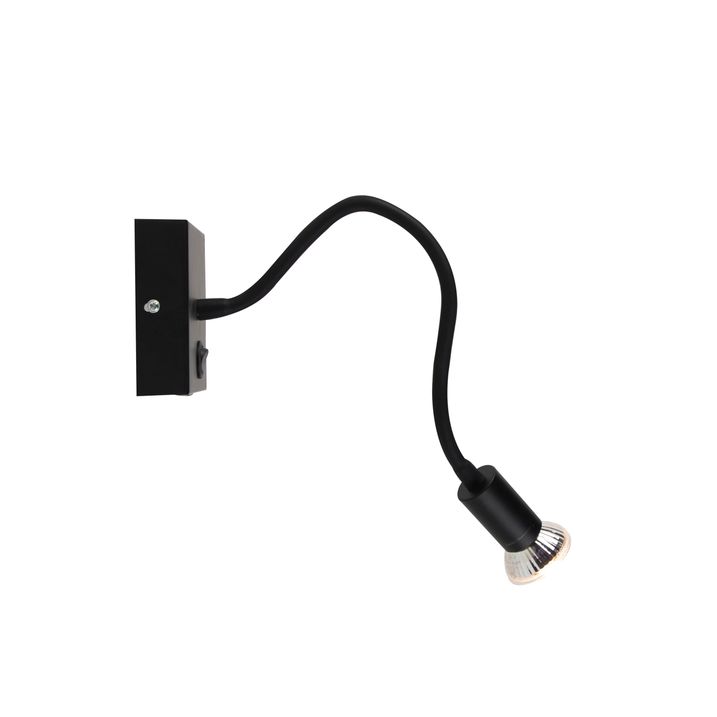 Modern Esnek Duvar Lambası USB Siyah - Zeno