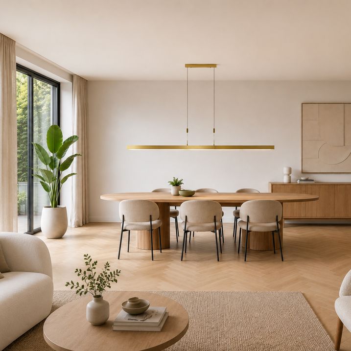 Lampada a sospensione regolabile oro con LED inclusa - Lamba