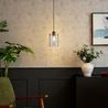 Lampada a sospensione di design bronzo con vetro trasparente - Domo