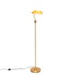 Klasická-stojací-lampa-notáře-bronzová-s-jantarovým-sklem---Banker