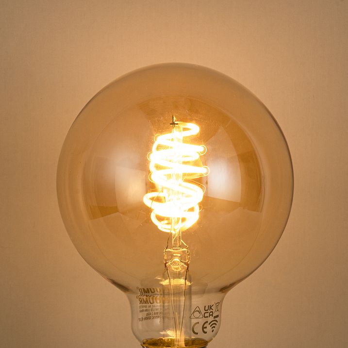 Nutikas kaarlamp messingist, läbipaistva klaasiga, koos WiFi G95-ga - Arc