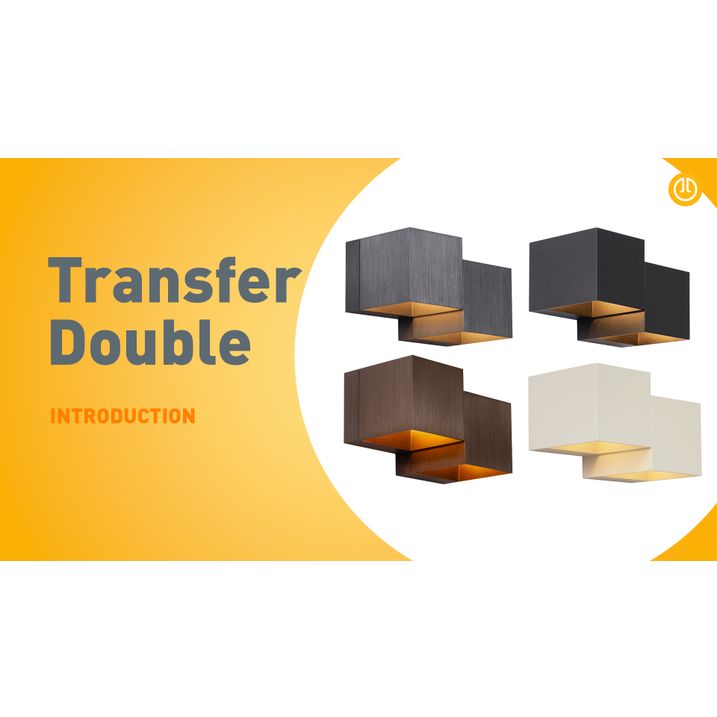 Moderna zidna lampa tamna bronza 2-svjetla - Transfer Double
