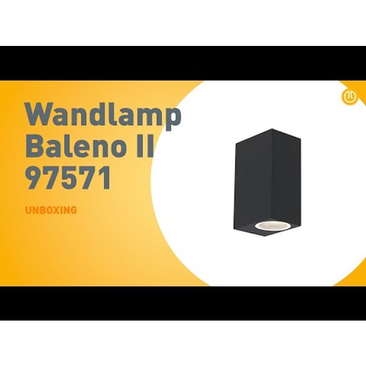 Nowoczesna lampa ścienna czarna 2-światła IP44 - Baleno