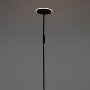 Lampada-da-terra-nera-con-LED-e-telecomando---Bumu